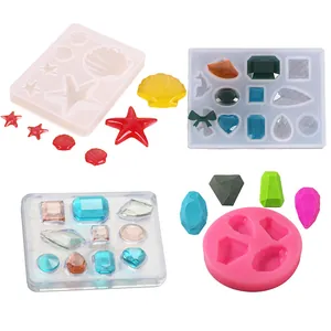 Stampi in silicone fai-da-te per gemme in resina, forme delfino, conchiglia e stella
