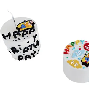 Decorative Father's Day cake toppers featuring casual sofa dad figure and colorful text.