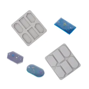Moule en silicone à 6 cavités pour tablettes de cire DIY avec échantillons finis
