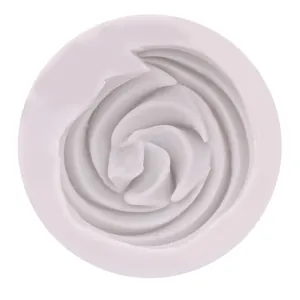Runde Silikonform mit Wirbelmuster für DIY-Kekse, Baisers und Fondant-Kuchendekoration