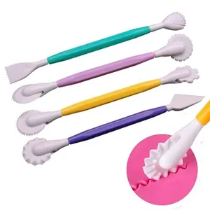 Multicolor DIY Baking Carving Tool Kit Fondant Cake Chocolate Modeling Sculpting Double Ended Plastic Kitchen Gadgets