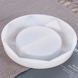 Detailed macro view of the faceted translucent silicone resin ashtray mold