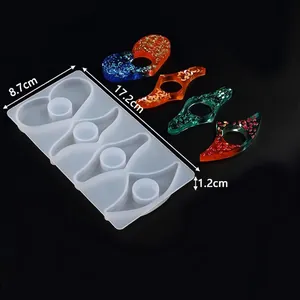 Silicone mold for DIY thumb book page holders with dimensions and weight markers