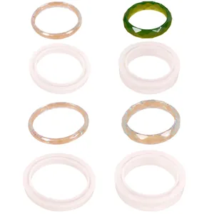 Silikonform-Set für facettierte Armbänder zum Gießen von DIY-Harzschmuckstücken