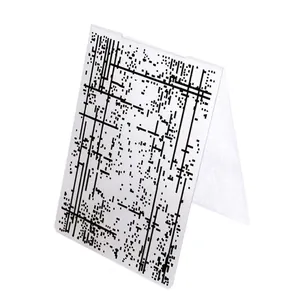 Detail view of fondant embossing folder with geometric pixel pattern for cake decoration