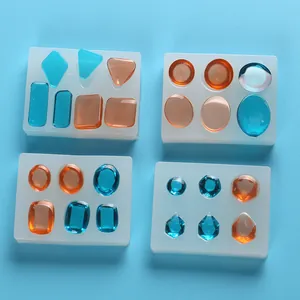 Moules en Résine de Silicone DIY Pour La Fabrication de Bijoux Formes Géométriques Moules Étoile Pyramide Pour Boucles d'Oreilles Pendentifs Outils de Résine