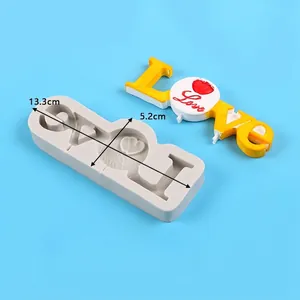 Καλούπι σιλικόνης για τούρτες LOVE με ενδείξεις μεγέθους 13,3 x 5,2 εκ. για DIY