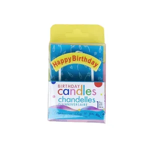 Bougies colorées Happy Birthday en forme d'arche pour décoration de gâteaux et fêtes d'anniversaire