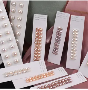 Détail de perles de culture d'eau douce naturelles brillantes pour bijoux DIY faits main