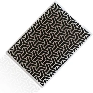 Geometric Y-pattern fondant cake embossing mat and stencil for DIY baking decoration