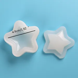 Stampo in silicone a forma di stella per resina con misura di 4,9 cm 1,92 pollici fai-da-te
