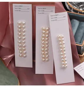Perles d'eau douce naturelles à haute brillance sur cartes de taille pour bijoux DIY