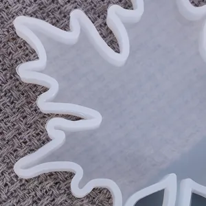 Detailed macro view of clear silicone resin mold edge for DIY handmade coaster crafting