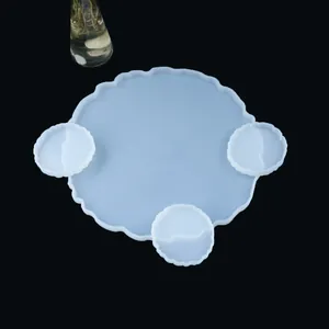 Stampo in silicone rotondo ondulato per vassoio e sottobicchieri in resina