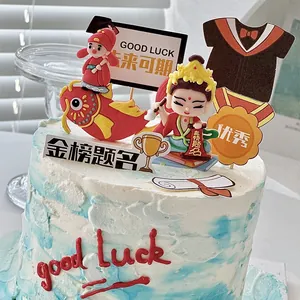 Kit de decoración para tartas de graduación con carpas koi y figuras tradicionales