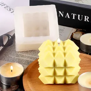 Geometric Rubik's cube silicone mold for DIY candle and soap making