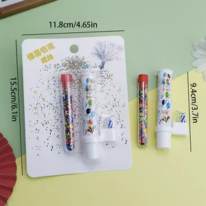 Surprise automatic confetti birthday candle with dimensions in a blister pack 15.5cm