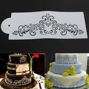 Stencil per torte in plastica con motivo decorativo elegante per decorazione fai da te