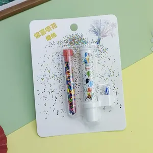 Creative automatic color candy spray birthday candle for party cake decoration.