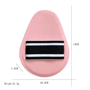 Productdetail met de afmetingen en het gewicht van de roze bodylotion applicatorspons