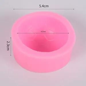 Dimensioni dettagliate stampo silicone calcio rosa per decorazioni fondente e cioccolato
