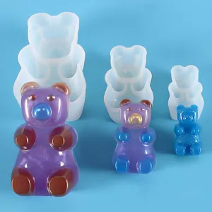 Moldes de silicona profesionales de ositos para joyas y accesorios de fundas de teléfono