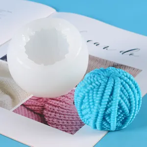 Gedetailleerde 3D garenbal siliconen mal voor DIY kaarsen en kunsthars met textuur