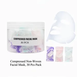 Komprimiertes Gesichtsmaskenpapier Vliesstoff Im Karton Einzeln Verpackt Absorbierendes Tragbares Hautpflege-Maskenpapier Für Damen DIY-Gesichtspflege