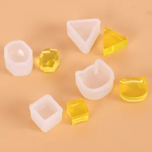 Collection de moules en silicone DIY pour boucles d'oreilles en résine et formes géométriques