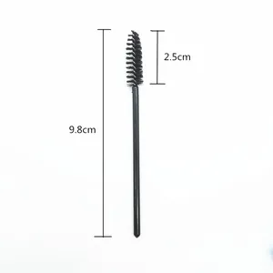 Detailed dimension guide showing the 9.8cm total length of a disposable mascara wand
