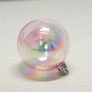 Bola de Navidad iridiscente translúcida para decoración de fiestas de cumpleaños y tartas