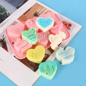 Versatile heart-shaped silicone chocolate mold for DIY Valentine's Day desserts