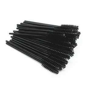 Bulk pack of professional disposable black mascara wands for eyelash extension application