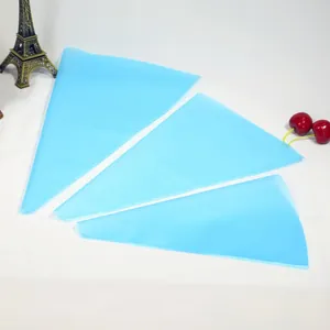 Set di 3 sac à poche in silicone blu riutilizzabili in diverse misure per decorazione dolci.