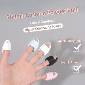 Mini Finger Powder Puff For Concealer Hydrophilic Polyurethane Makeup Sponge Wet Dry Use Teardrop Small Makeup Blender Tool