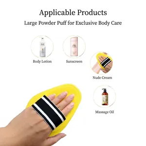 Extra grote dikke lichaamspoederdons applicator handschoen voor lotion en zonnebrand
