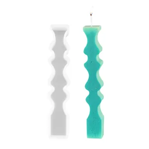 Moule en silicone géométrique irrégulier pour la fabrication de bougies longues