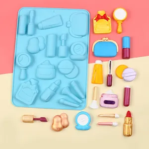 Molde de silicona 3D de cosméticos para decoración de pasteles DIY creativa