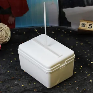 Set Decorativo a Sorpresa con Scatola per Soldi per Torta di Compleanno con Topper e Sacchetti Dispenser in Plastica Bianca per Feste
