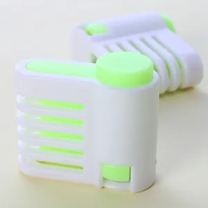 Macro view of adjustable cake layer slicer leveler for consistent DIY bread slicing