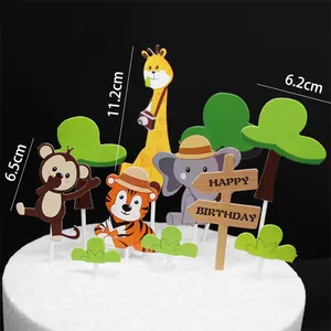 Dimensions détaillées pour les décorations de gâteau animaux de la forêt forêt