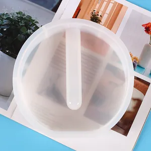 Molde de silicona circular para jarrón de tubo de ensayo de resina DIY y soporte