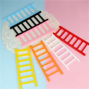 Mini Plastic Cloud Ladder Cake Topper Colorful Baking Decoration Ornament For Birthday Wedding Party Dessert Decoration Supplies