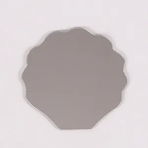 High-reflectivity silver scalloped mirror lens piece for DIY resin makeup mirror crafts