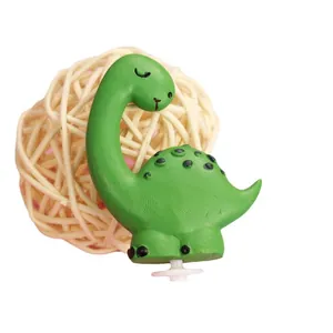 Décoration de gâteau dinosaure en résine verte pour fête d'anniversaire thème forêt