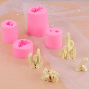DIY silicone molds for iceberg and crystal stone cake decorations in various sizes