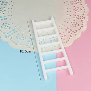 Minimalist small white plastic cloud ladder cake topper baking decoration 10.5cm