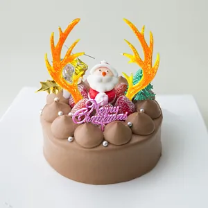 Molde de silicona astas de reno para decoración festiva de pastel de chocolate
