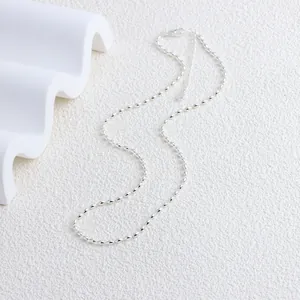 Koreanische Minimalistische Metall Reiskette Halskette Für Damen Vintage Stil Einfache Choker Halskette Geometrische Kragen Schmuck Zubehör
