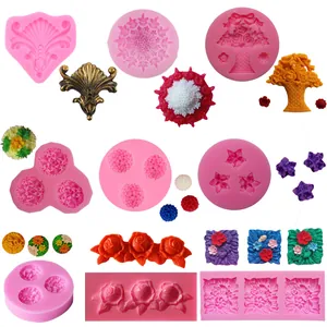 Flower Silicone Mold Daisy Sunflower Rose Shape Chocolate Fondant Gumpaste Cake Decorating Accessories Baking Kitchen Tools DIY Sugarcraft Mold